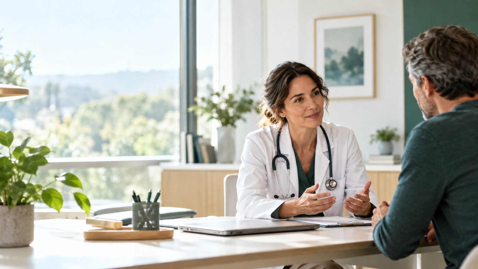 Consultation médicale dans un cabinet moderne